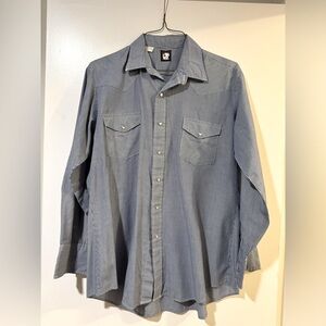 Karman Vintage western collard button down shirt with snap buttons size large